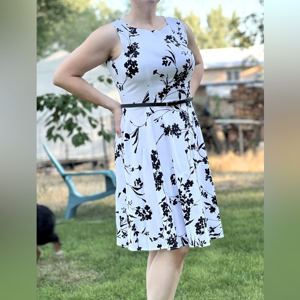Vintage / Retro Style Black & White Cocktail Dress by IHOT